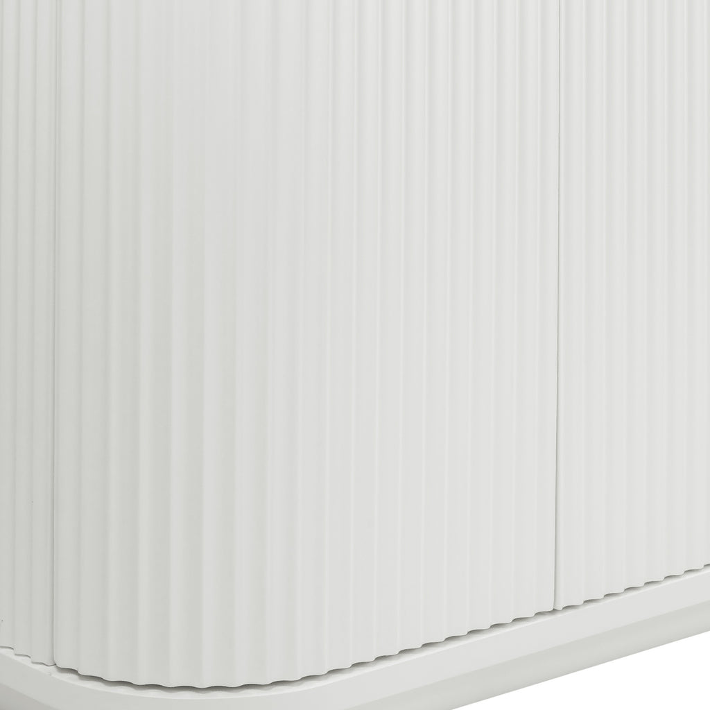 El Nino Flute 100cm Timber Storage Cabinet White