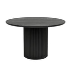 El Nino Flute 120m Round Dining Table Black