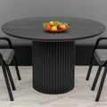 El Nino Flute 120m Round Dining Table Black