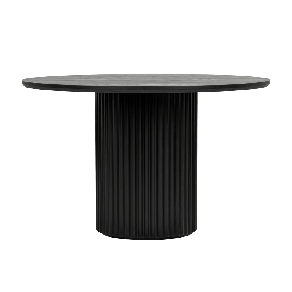 El Nino Flute 120m Round Dining Table Black