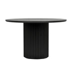 El Nino Flute 120m Round Dining Table Black