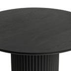 El Nino Flute 120m Round Dining Table Black