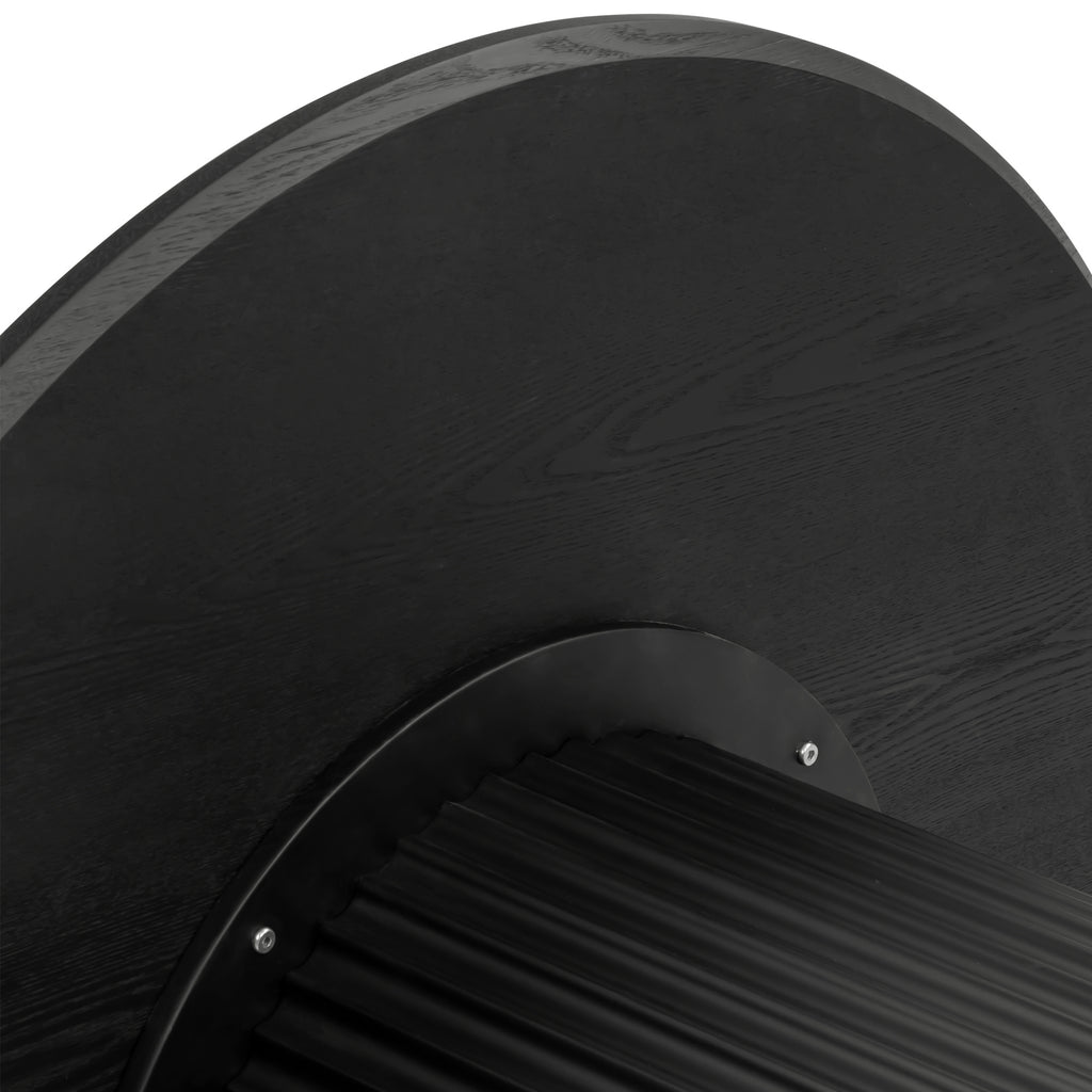 El Nino Flute 120m Round Dining Table Black