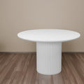 El Nino Flute 120m Round Dining Table White