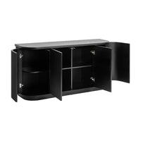 El Nino Flute 160cm Venner Top Buffet Storage Cabinet Black