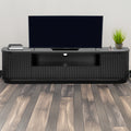 El Nino Flute 200cm Veneer Top ETU Entertainment TV Unit Black