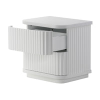 El Nino Manna 2 Drawer Bedside Table White