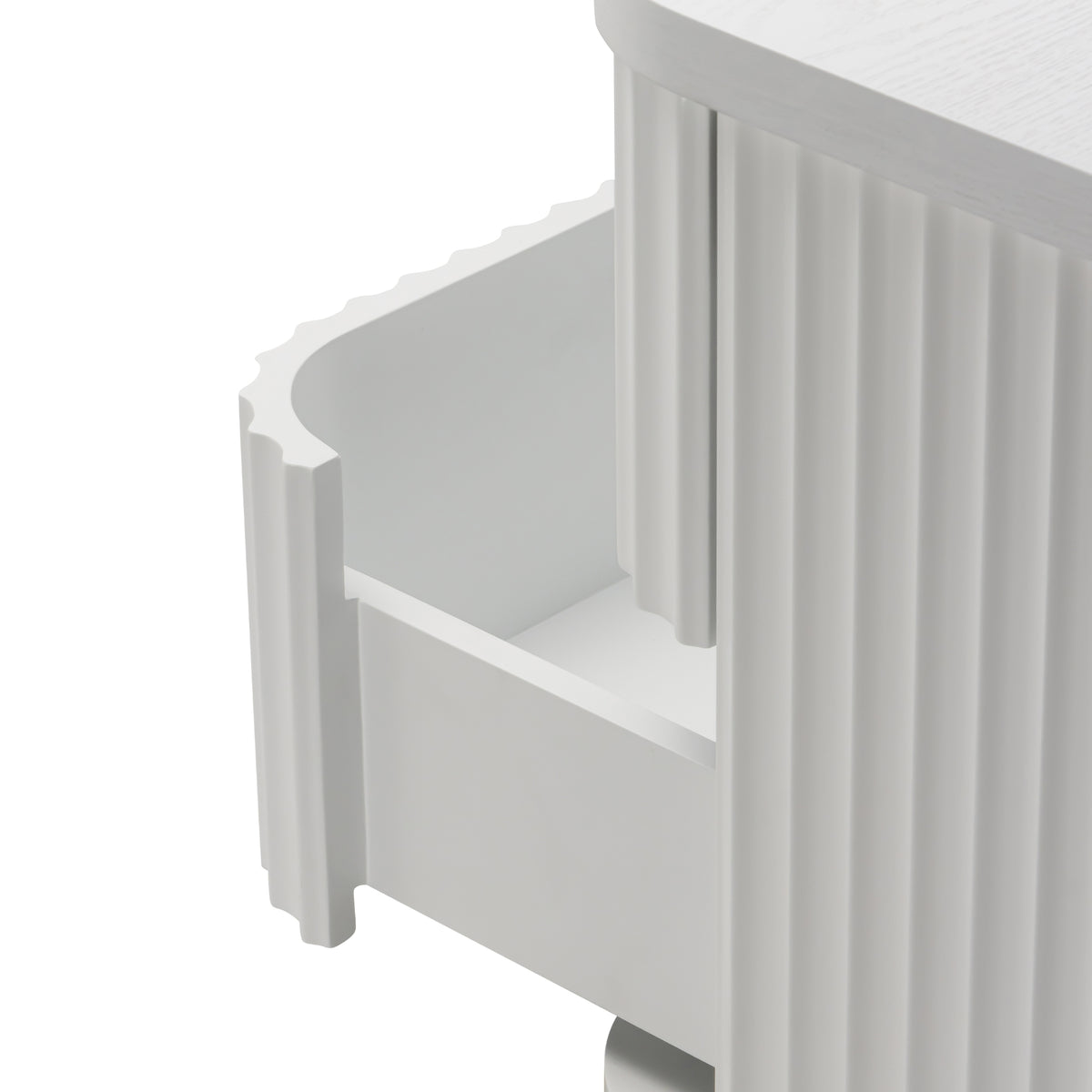 El Nino Manna 2 Drawer Bedside Table White