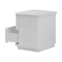 El Nino Manna 2 Drawer Bedside Table White