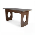 Elara 170cm Home Office Desk Walnut, rear three-quarter view on a white background