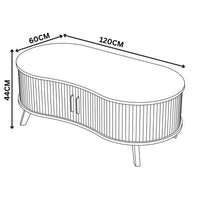 Elbasan 120cm Coffee Table Black