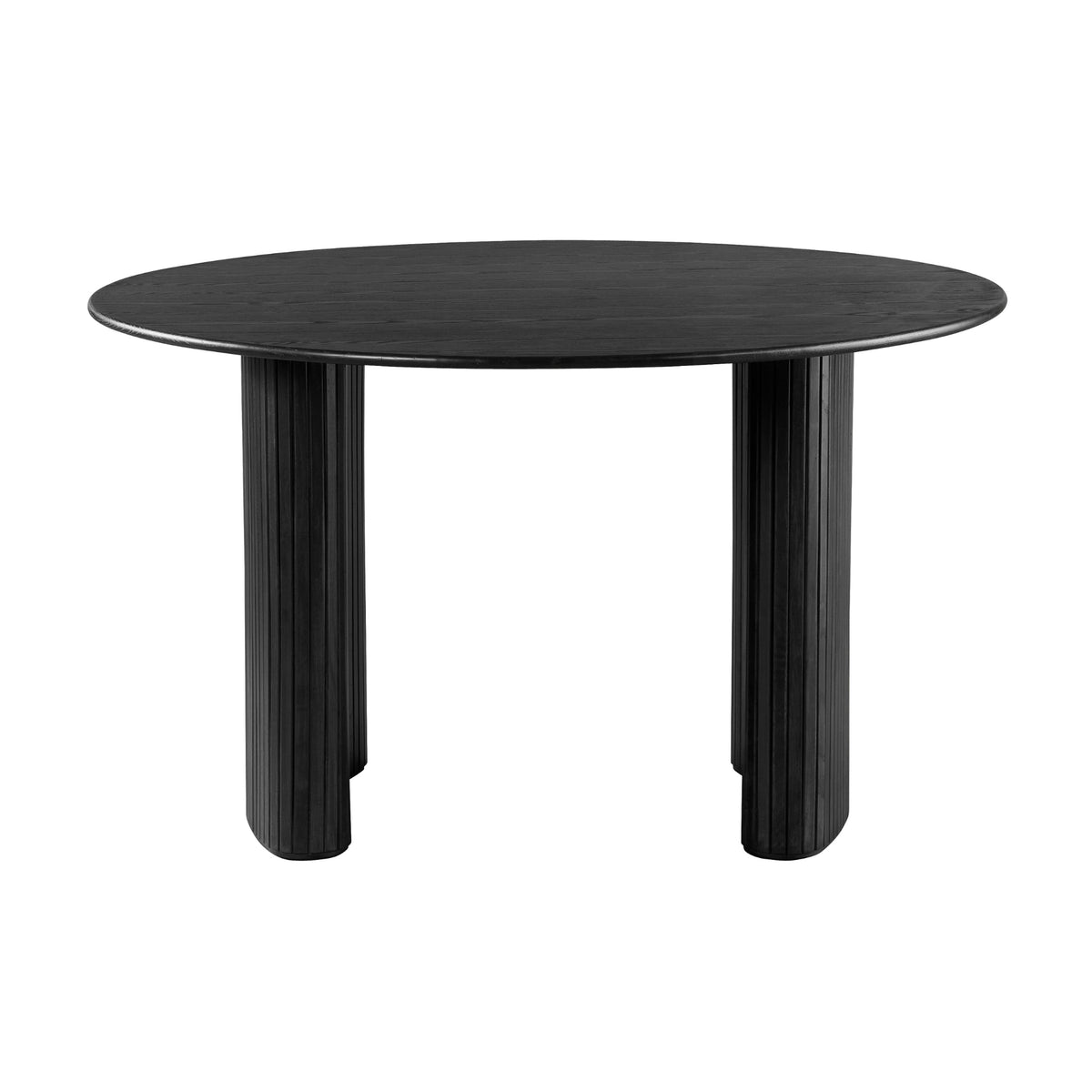 Elbasan 130cm Round Dining Table Black