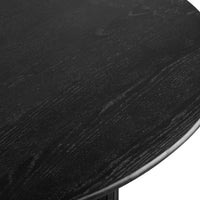 Elbasan 130cm Round Dining Table Black