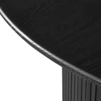 Elbasan 130cm Round Dining Table Black