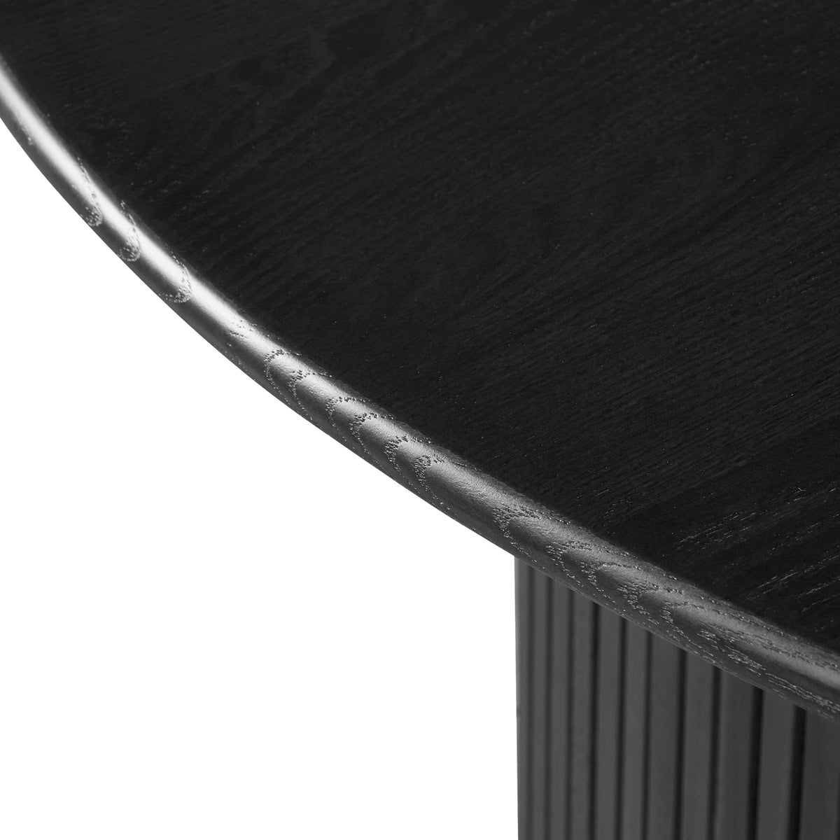 Elbasan 130cm Round Dining Table Black