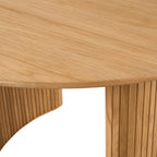 Elbasan 130cm Round Dining Table Natural
