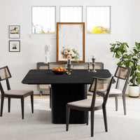 Elbasan 140cm Square Dining Table Black