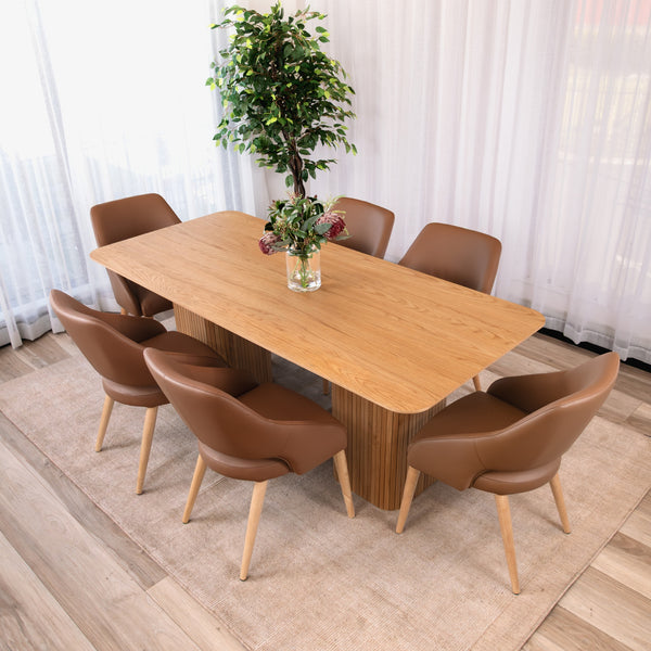 Elbasan 200cm Dining Table Natural
