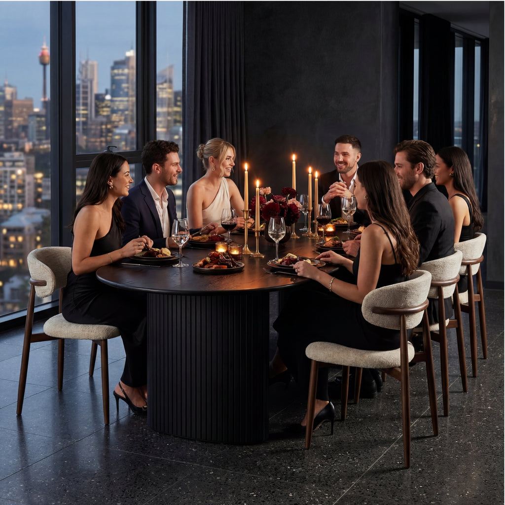 Elbasan 220cm Dining Table Black
