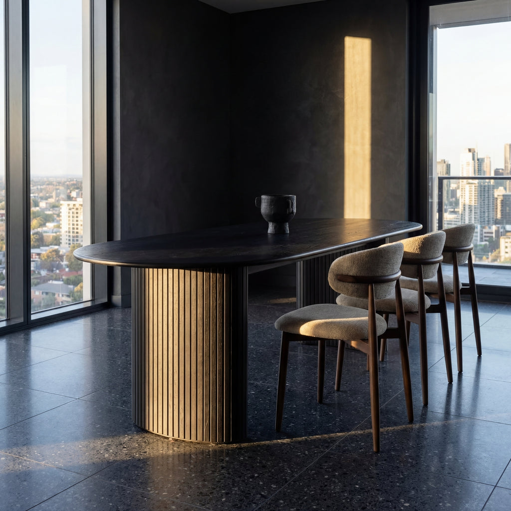 Elbasan 220cm Dining Table Black
