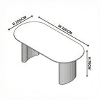 Elbasan 220cm Dining Table Black