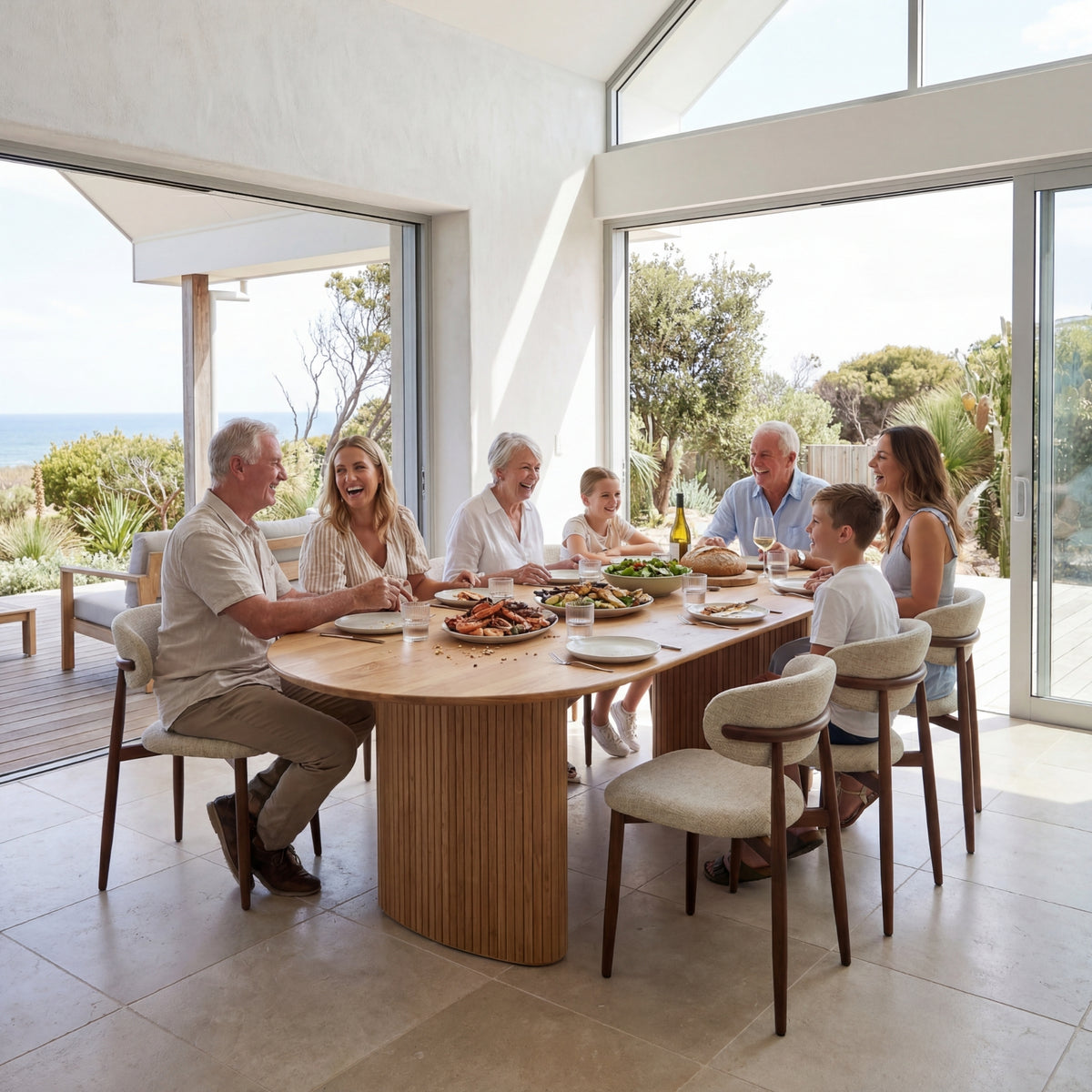 Elbasan 220cm Dining Table Natural