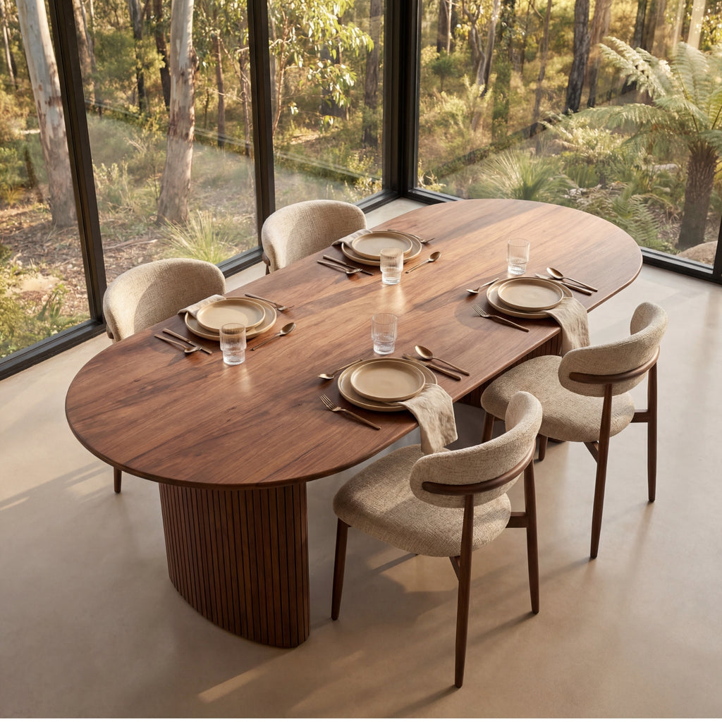 Elbasan 220cm Dining Table Walnut
