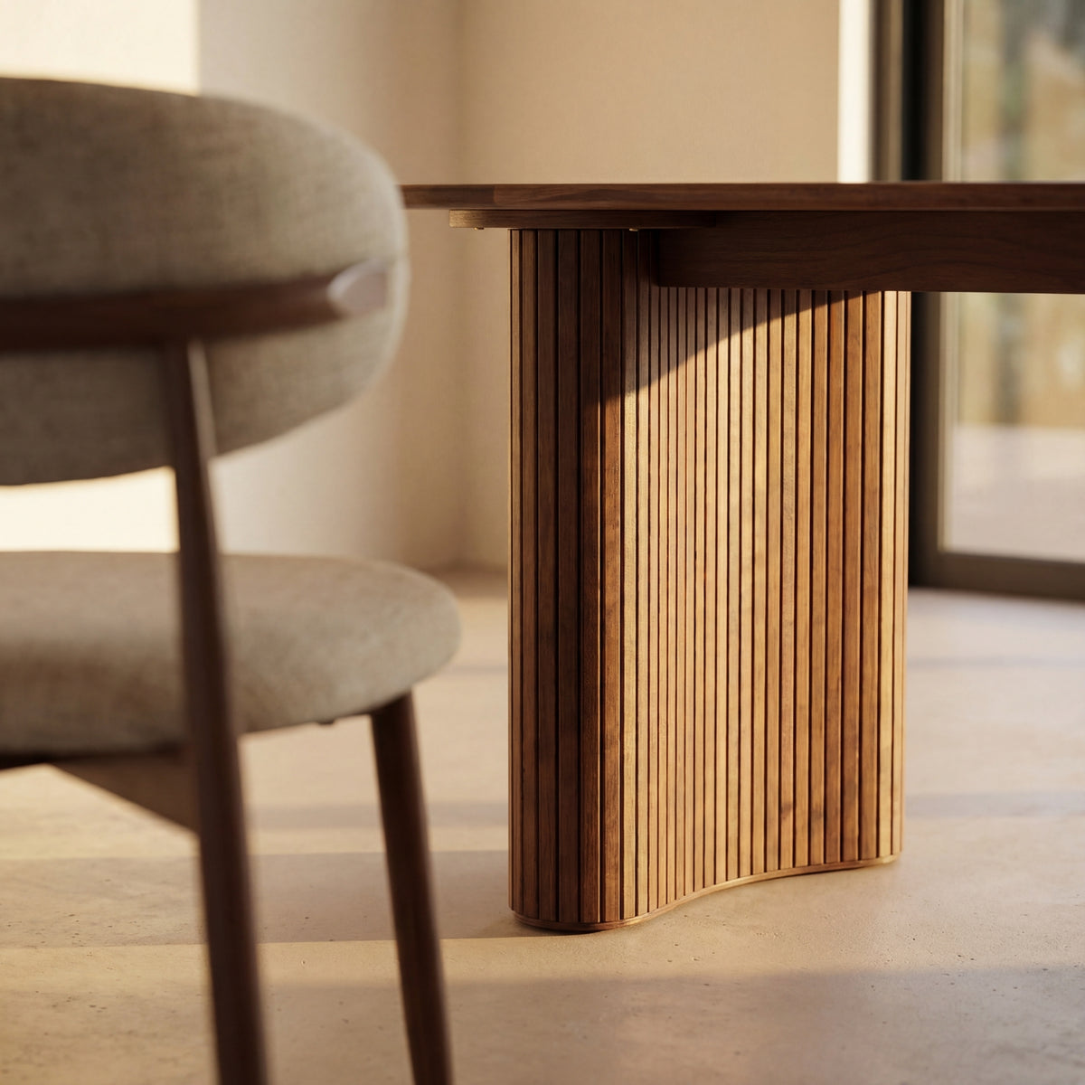 Elbasan 220cm Dining Table Walnut