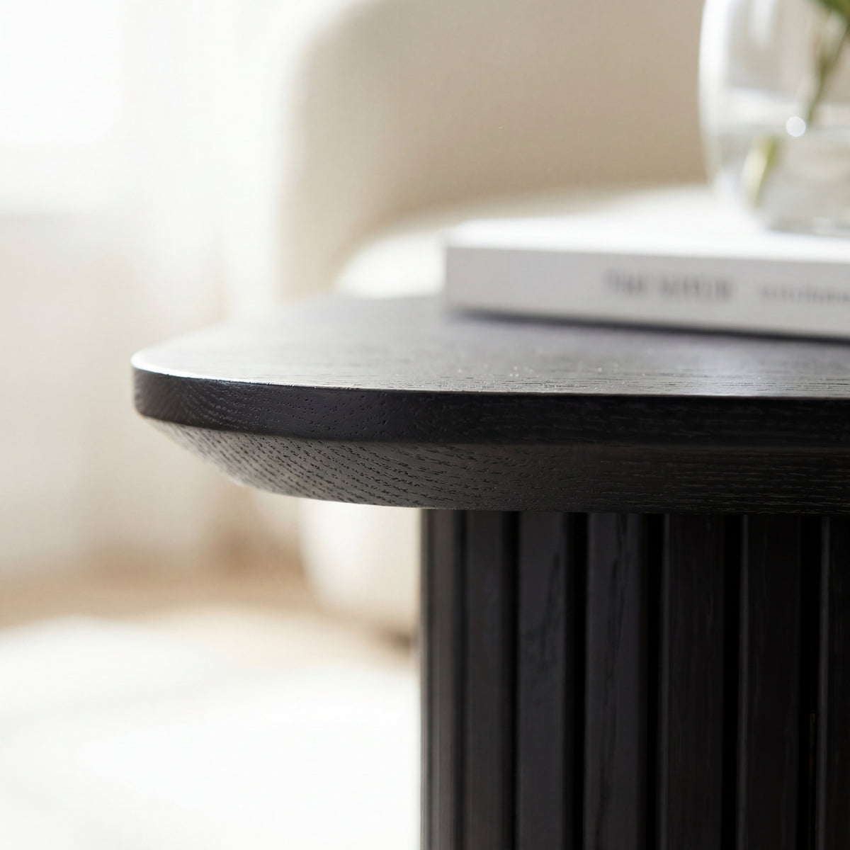 Elbasan 60cm Square Coffee Table Black