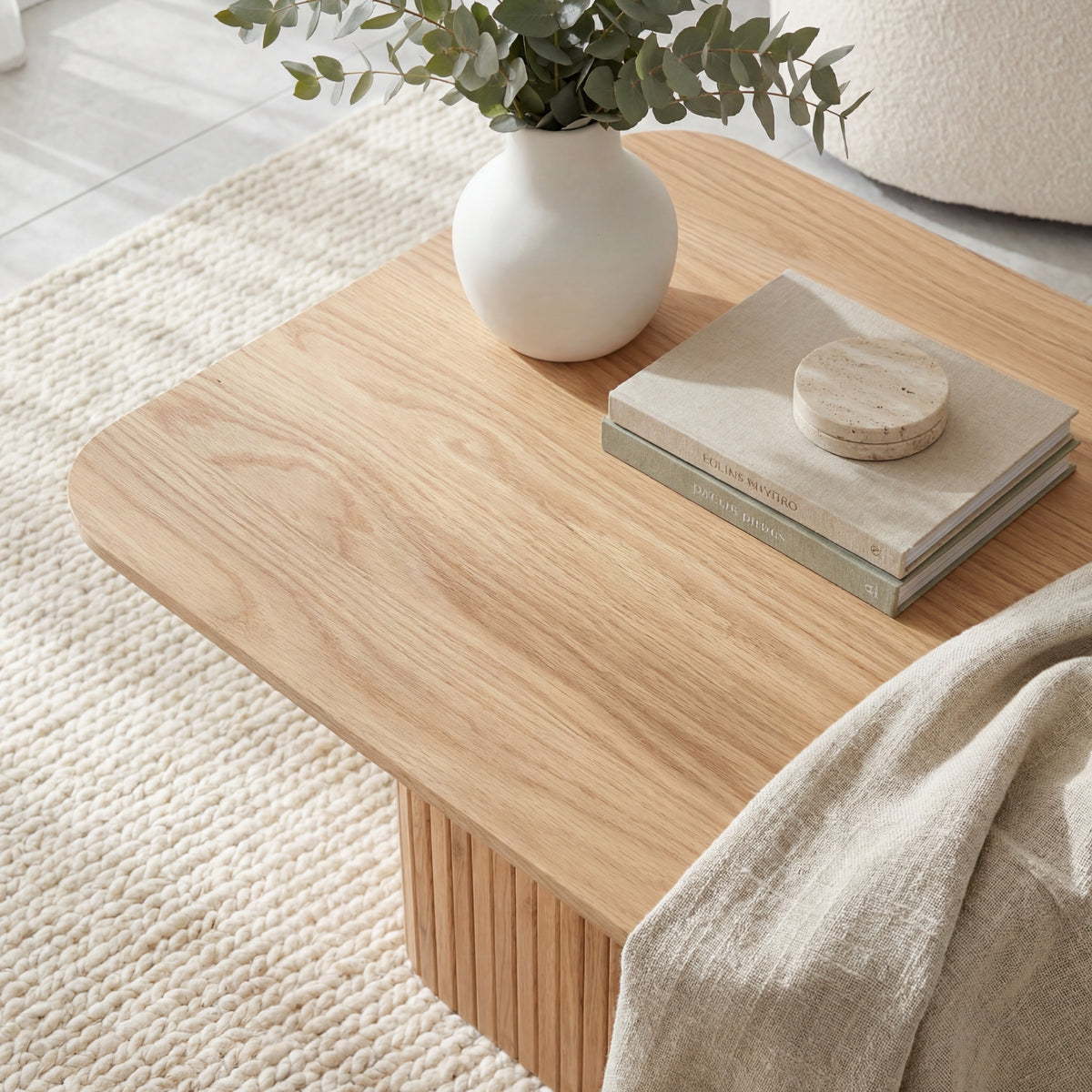 Elbasan 60cm Square Coffee Table Natural