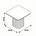 Elbasan 60cm Square Coffee Table Natural