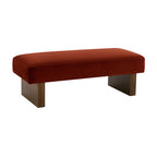 Eldron 120cm Velvet Bench and Ottoman Caramel