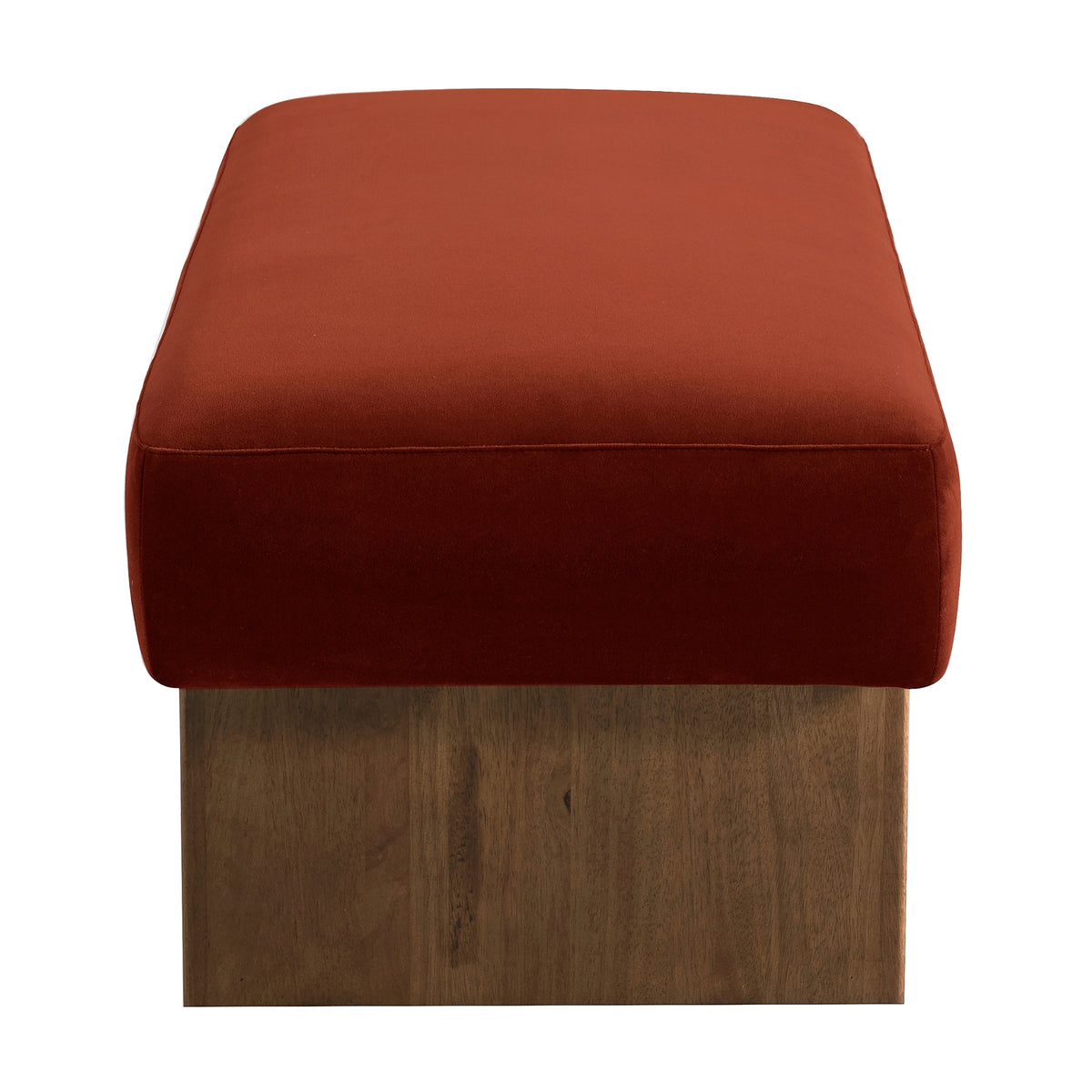 Eldron 120cm Velvet Bench and Ottoman Caramel