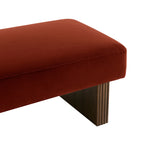 Eldron 120cm Velvet Bench and Ottoman Caramel