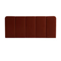 Eldron 280cm Velvet Bedhead Wide Caramel