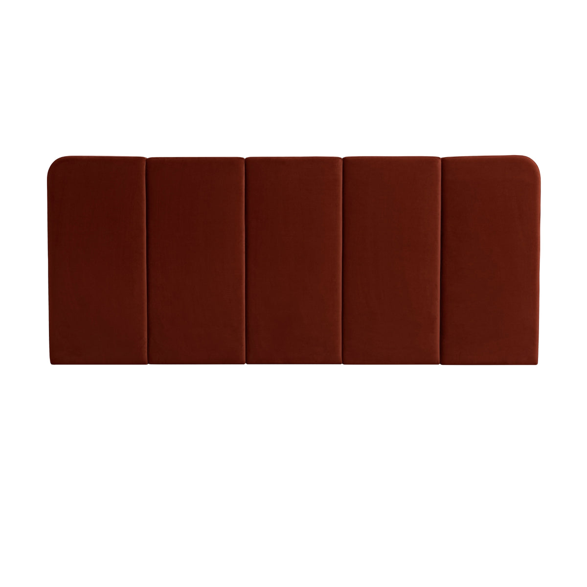 Eldron 280cm Velvet Bedhead Wide Caramel