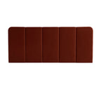 Eldron 280cm Velvet Bedhead Wide Caramel