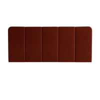 Eldron 280cm Velvet Bedhead Wide Caramel