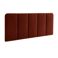 Eldron 280cm Velvet Bedhead Wide Caramel