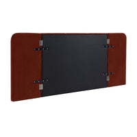 Eldron 280cm Velvet Bedhead Wide Caramel
