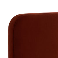 Eldron 280cm Velvet Bedhead Wide Caramel