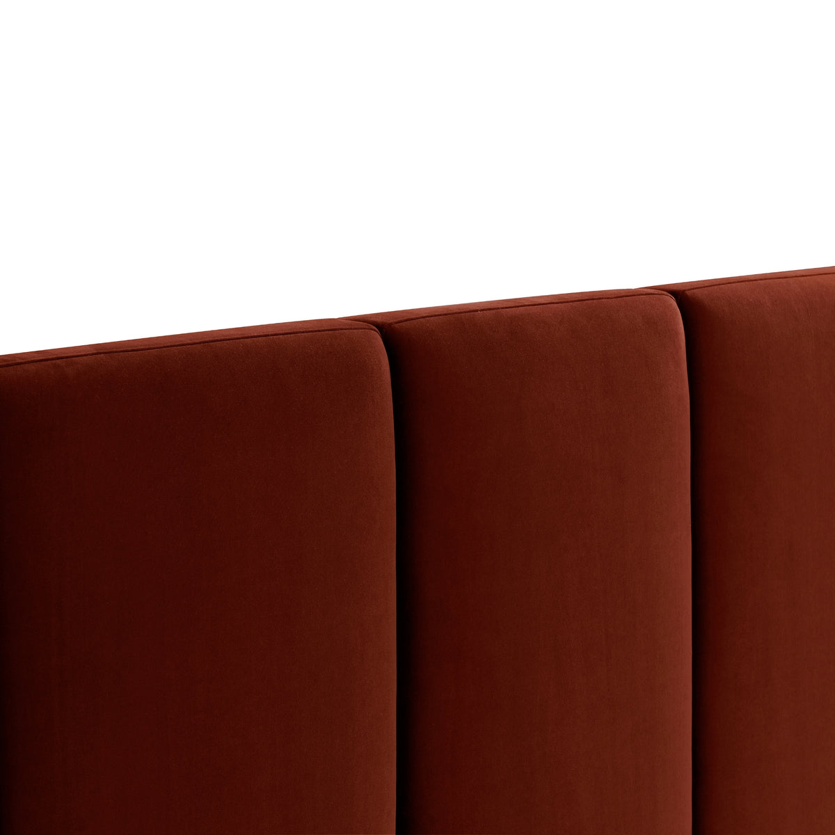 Eldron 280cm Velvet Bedhead Wide Caramel
