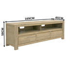 Elemental 169cm ETU Entertainment TV Unit Brushed Smoke Grey