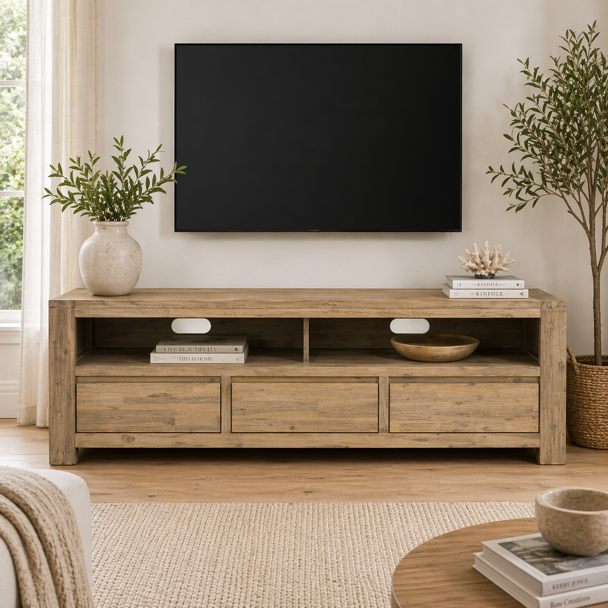 Elemental 169cm ETU Entertainment TV Unit Brushed Smoke Grey
