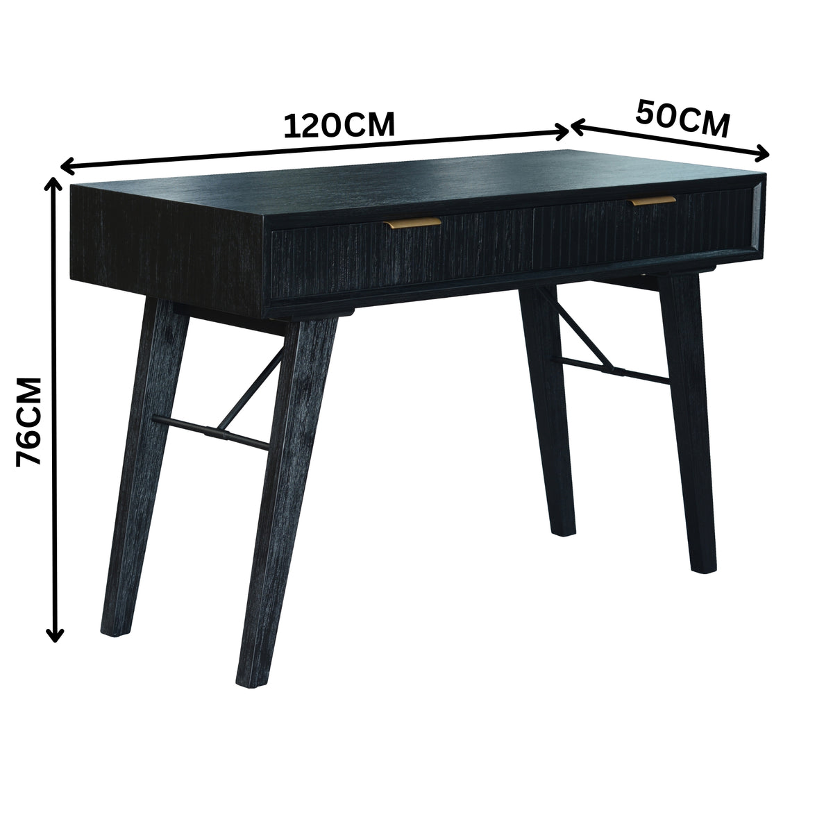 Ellen 120cm Writing Desk Console Table Black