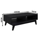 Ellen 130cm Coffee Table Black