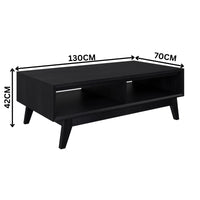Ellen 130cm Coffee Table Black