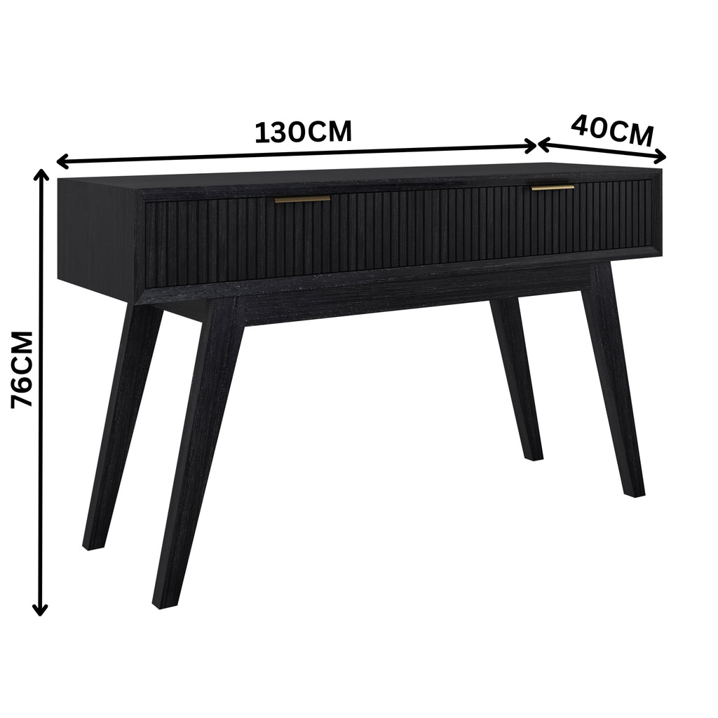 Ellen 130cm Console Hallway Table Black