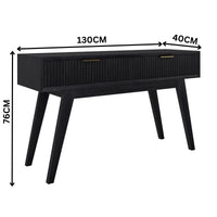 Ellen 130cm Console Hallway Table Black