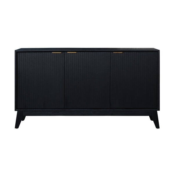 Ellen 165cm Buffet Table 3 Door Black